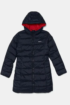 Pepe Jeans Dětská bunda VIVIAN LONG tmavomodrá barva, PG401111