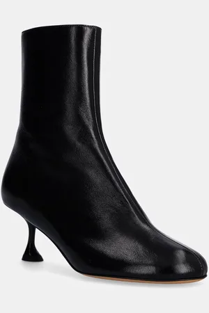 Proenza Schouler Kožené kotníkové boty Tee Ankle dámské, barva, na podpatku, PS43232A
