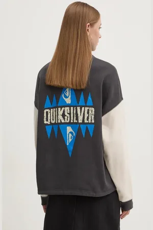 Quiksilver Bavlněná mikina Block Screen dámská, barva, s potiskem, EQYFT04992