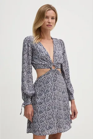 Pepe Jeans Šaty NORMAN tmavomodrá barva, mini, PL953561