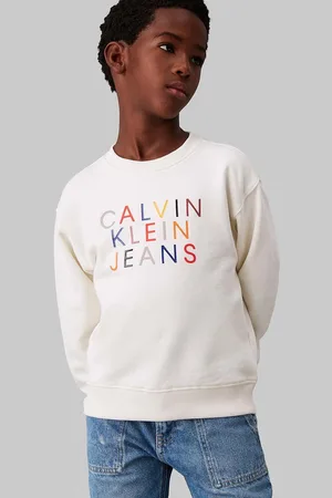 Calvin Klein Dětská bavlněná mikina barva, s potiskem, IB0IB02204