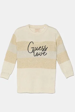 Guess Dětské šaty s příměsí vlny barva, midi, oversize, K4BK03 Z2V70