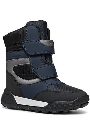 Geox Dětské sněhule TREKKYUP ABX tmavomodrá barva, J46MBB.050FU
