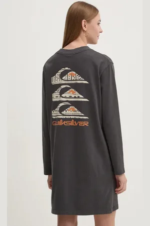Quiksilver Bavlněné šaty Ls Tee Dress barva, mini, EQYFT04989