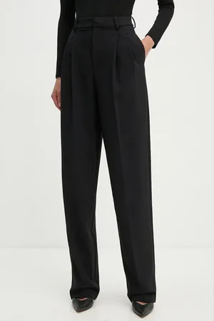 Elisabetta Franchi Kalhoty dámské, barva, jednoduché, high waist, PA05247E2