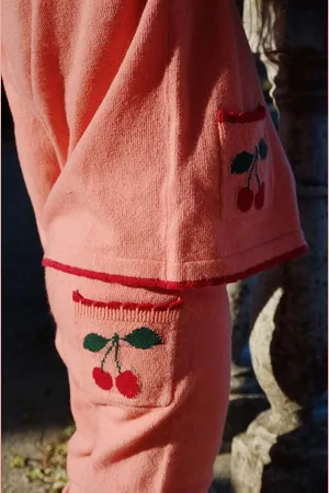Konges Sløjd Dětské tepláky ALEXA KNIT PANTS barva, hladké, KS101391
