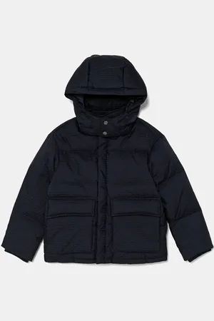 Emporio Armani Dětská péřová bunda tmavomodrá barva, 6D4BJC 4NJKZ