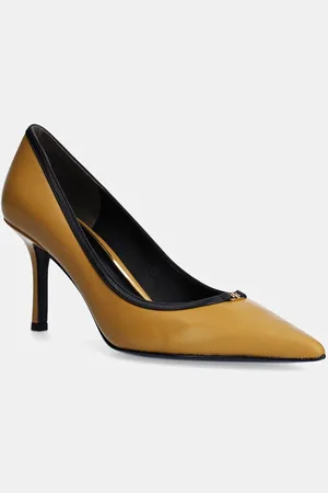 Tory Burch Kožené lodičky Double T Buckle Pump barva, 155737-200