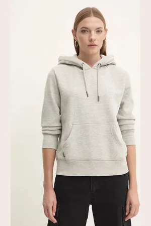 Superdry Mikina dámská, barva, s kapucí, melanžová, W2012180A-D6V