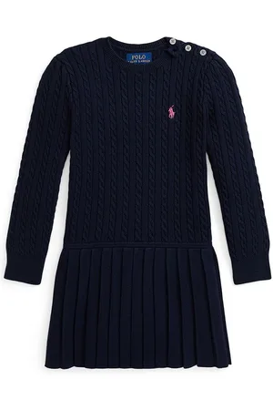 Ralph Lauren Dívčí šaty tmavomodrá barva, mini, 312950782002