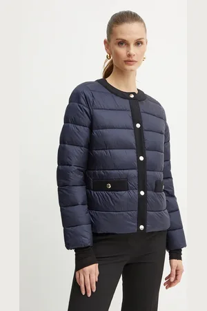 Michael Kors Bunda dámská, tmavomodrá barva, přechodná, 77B6605M42