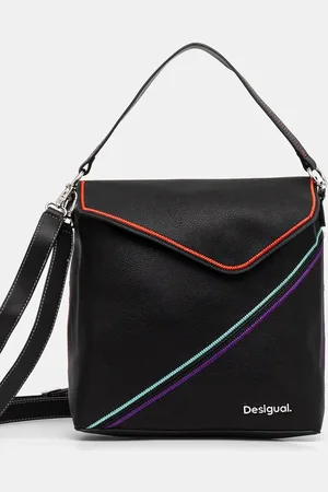 Desigual Batoh CLEO BLACK JERSEY dámský, barva, malý, s aplikací, 24WAKP14