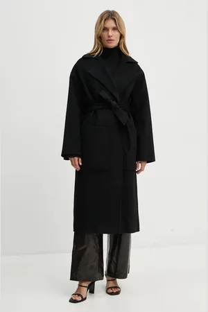 Nanushka Vlněný kabát ALAMO barva, přechodný, oversize, NW23CROW01799