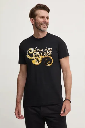 VERSACE Bavlněné tričko barva, s potiskem, 77GAHC00 CJ01C