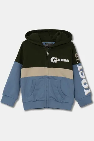 Guess Dětská bavlněná mikina barva, s kapucí, s aplikací, N4BQ02 KAD73