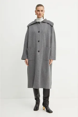 LIVIANA CONTI Vlněný kabát barva, přechodný, oversize, L4WB30