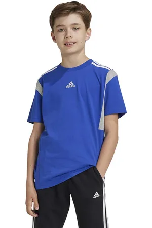adidas Dětské bavlněné tričko B T CB tmavomodrá barva, JH1080