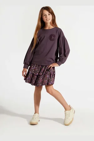 COCCODRILLO Dětská sukně barva, mini, áčková, ACADEMY GIRL JUNIOR