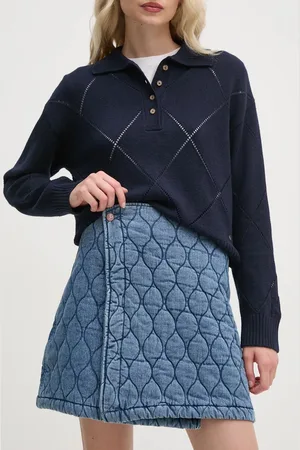 Pepe Jeans Sukně MINI SKIRT HW QUILTED barva, mini, áčková, PL901163