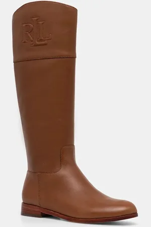 Ralph Lauren Kozačky Justine II dámské, barva, na plochém podpatku, 802937803001