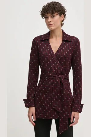 Diane von Furstenberg Mikina s příměsí vlny barva, vzorovaná, DVFBL3S016