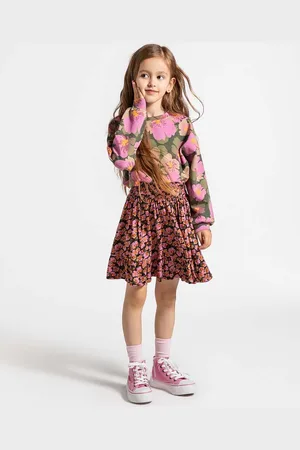 COCCODRILLO Dětská sukně barva, mini, áčková, MYSTIC NATURE GIRL KIDS