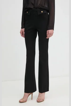 Gaudi Kalhoty dámské, barva, zvony, high waist, 421BD24007