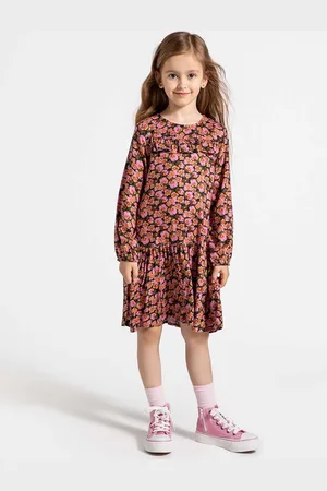 COCCODRILLO Dívčí šaty barva, mini, MYSTIC NATURE GIRL KIDS