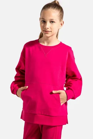 COCCODRILLO Dětská bavlněná mikina barva, hladká, EVERYDAY GIRL