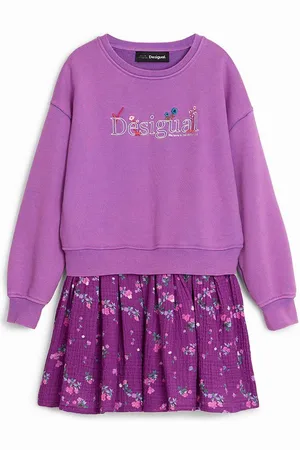 Desigual Dívčí šaty barva, mini, 24WGVK10