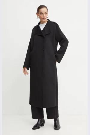 HUGO BOSS Kabát s příměsí vlny barva, přechodný, oversize, 50524463