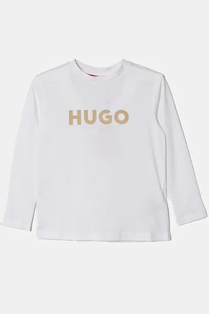 HUGO BOSS Dětské bavlněné tričko s dlouhým rukávem barva, s potiskem, G00145