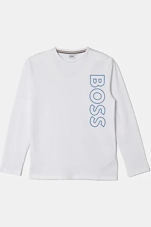 HUGO BOSS Dětské bavlněné tričko s dlouhým rukávem barva, s potiskem, J51208