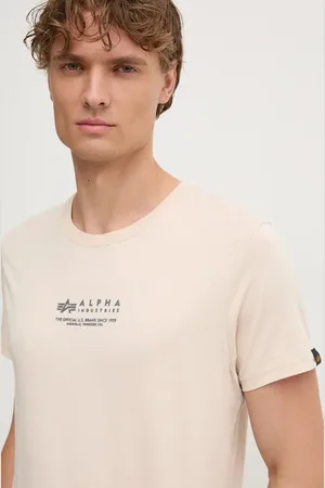 Alpha Industries Bavlněné tričko bílá barva, s potiskem, 108501