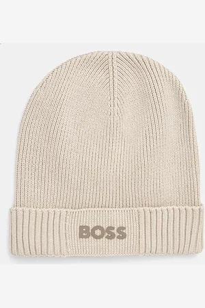 HUGO BOSS Čepice z vlněné směsi černá barva