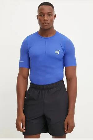 Compressport Běžecké tričko Pro Racing modrá barva, ATSM3615