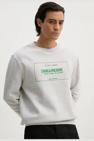 Zadig & Voltaire Mikina pánská, barva, s potiskem, JMSS00260