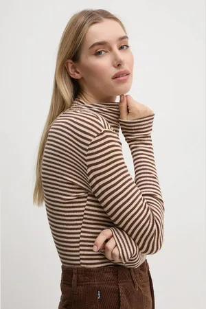 Pepe Jeans Bavlněné tričko s dlouhým rukávem ELIF barva, s pologolfem, PL505946