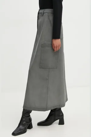 SUNNEI Vlněná sukně barva, maxi, áčková, RTWWSKR018