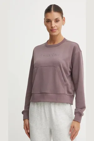 Calvin Klein Tréninková mikina hnědá barva, s aplikací, 00GWF4W301