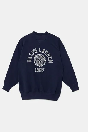 Ralph Lauren Dětská mikina tmavomodrá barva, s potiskem, 313950968001