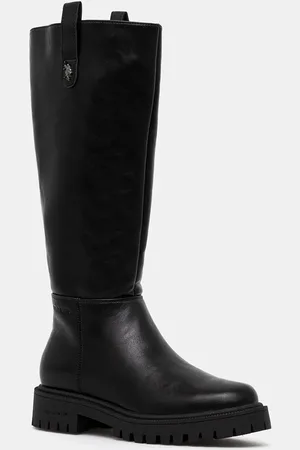 U.S. Polo Assn. Kozačky KARMA dámské, barva, na plochém podpatku, KARMA017W/DY1