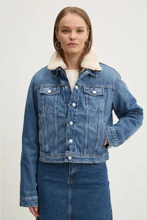 Tommy Hilfiger Džínová bunda dámská, barva, přechodná, DW0DW19699