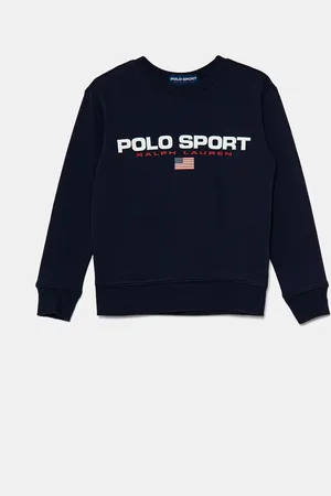 Ralph Lauren Dětská mikina tmavomodrá barva, s potiskem, 323962110001