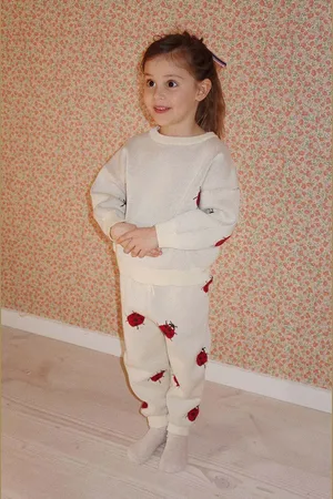 Konges Sløjd Dětské bavlněné tepláky LAPIS KNIT PANTS barva, KS101555