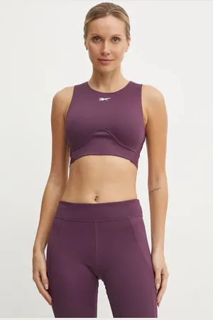Reebok Tréninkový top Contour Crop vínová barva, 100206429