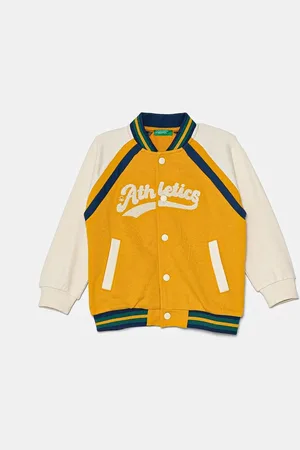 Benetton Dětská mikina barva, vzorovaná, 32N4G5035