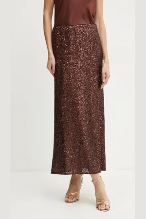 Twin-Set Sukně vínová barva, maxi, 242TF2030