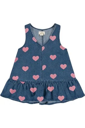 Konges Sløjd Dětské riflové šaty MAGOT DRESS GOTS barva, mini, KS101805