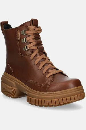 sorel Kožené workery ONA AVE BOOT LACE WP dámské, barva, na platformě, 2102151242